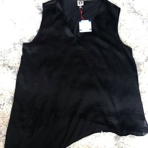 NWT!! Silky Asymmetrical V-neck Sleeveless Blouse